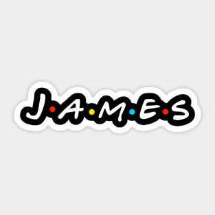 James Tshirt for Men Personalized Simple Gift with Name Sticker